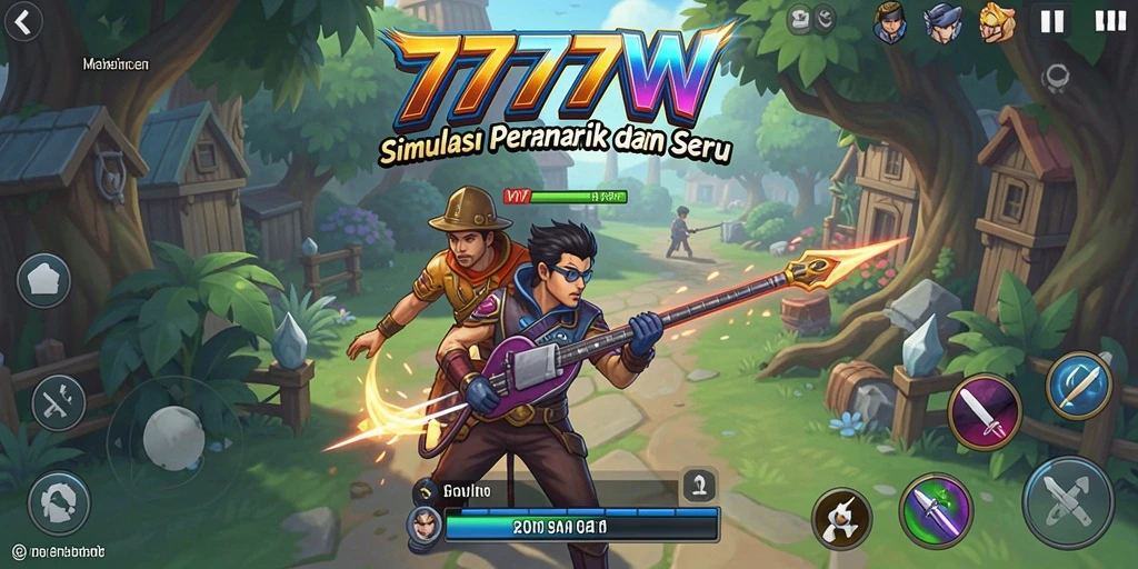 Tampilan gameplay 7777W yang imersif dan penuh warna.