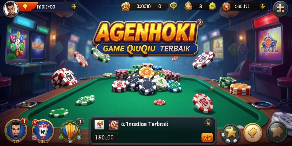 Tampilan gameplay QiuQiu yang seru dan kompetitif di AGENHOKI.