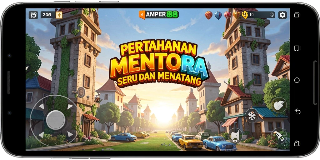 Screenshot gameplay AMPER88 menampilkan strategi bertahan yang menegangkan.