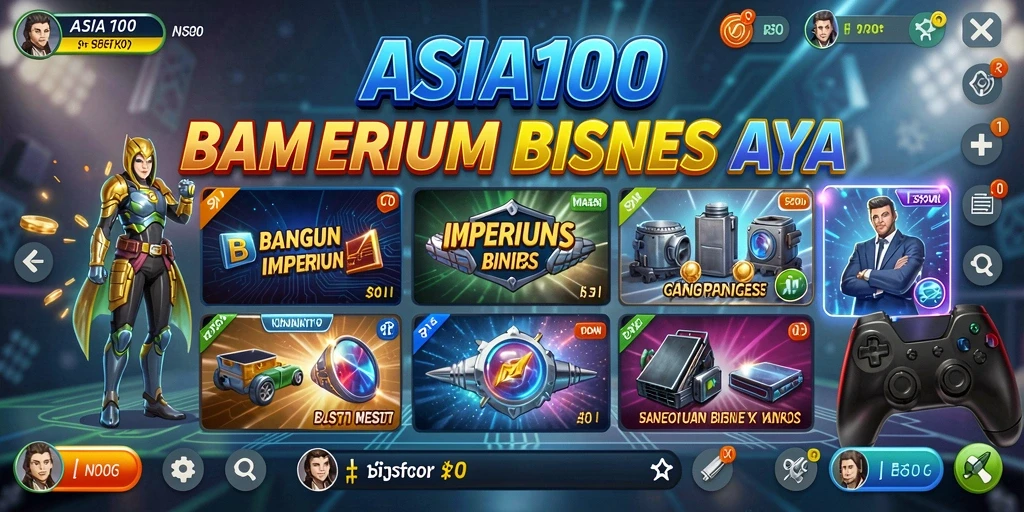 Tangkapan layar gameplay ASIA100 menampilkan manajemen bisnis yang seru.