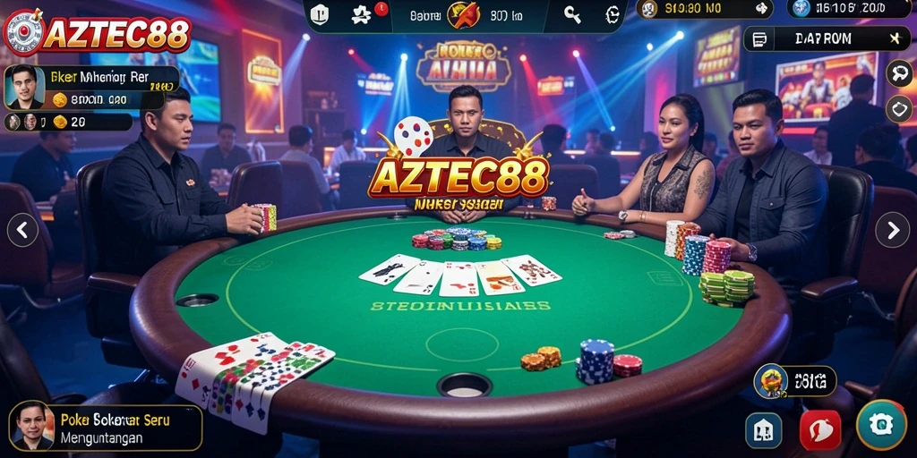 Gameplay seru AZTEC88 yang menampilkan aksi Poker yang mendebarkan.
