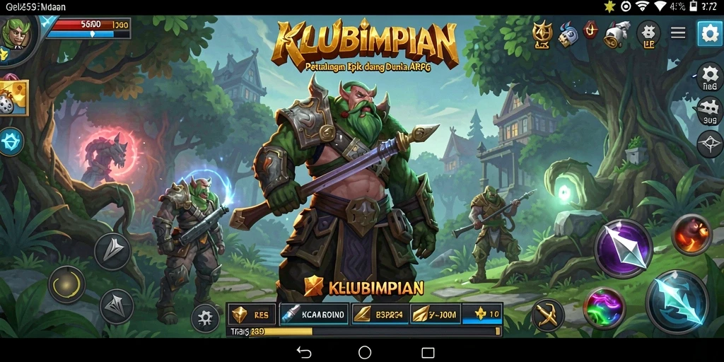 Tampilan gameplay epik dalam KLUBIMPIAN yang memukau.