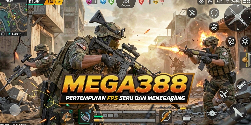 Gameplay seru dan mendebarkan dalam pertempuran FPS.