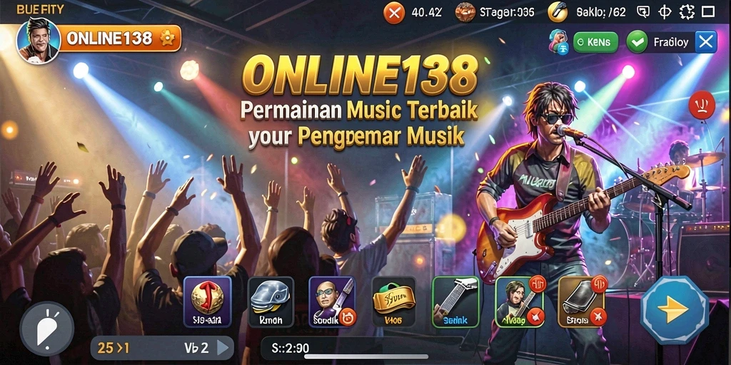 Tangkapan layar dari gameplay aplikasi musik ONLINE138.