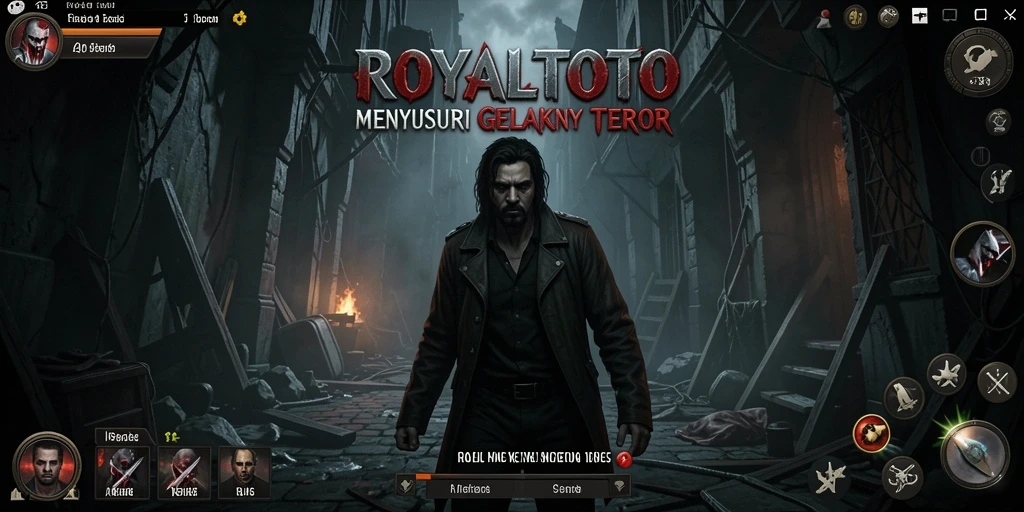 Tangkapan layar gameplay ROYALTOTO menampilkan momen menyeramkan yang penuh ketegangan.