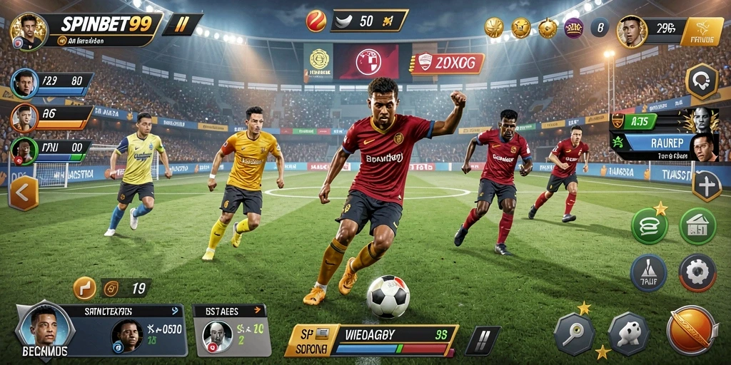 Tampilan gameplay menarik dari SPINBET99 yang penuh aksi olahraga.