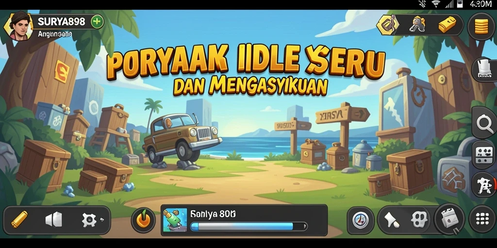 Tampilan gameplay SURYA898 yang menarik dan mengasyikkan pada genre Idle.